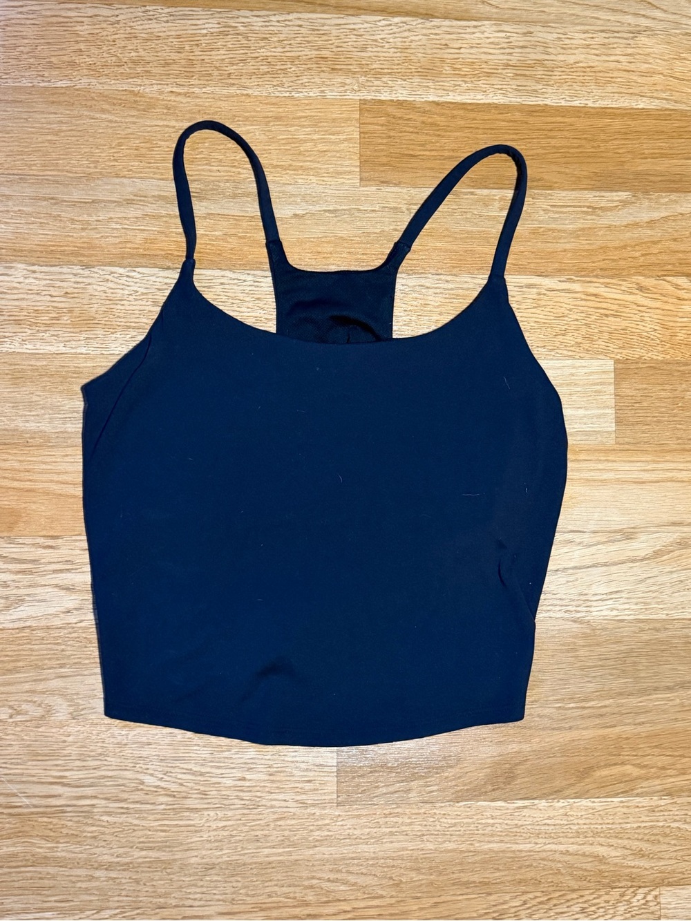 all in motion Black Cropped Tank with Racerback Straps
